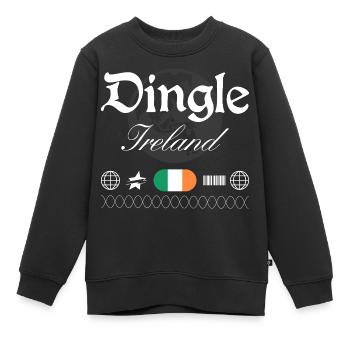 Dingle Irland Streetwear Reise Souvenir - Kinder Premium Organic Sweatshirt - Schwarz - Vorne - AI Model Kid Female (0cm)