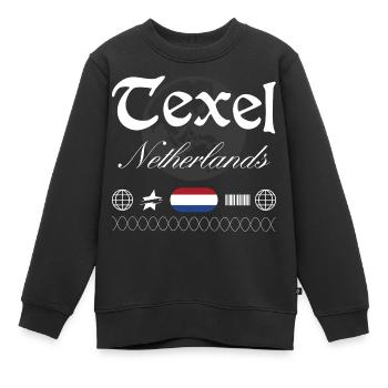 Texel Niederlande Streetwear Reise Souvenir - Kinder Premium Organic Sweatshirt - Schwarz - Vorne - AI Model Kid Female (0cm)