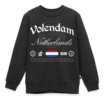 Volendam Niederlande Streetwear Reise Souvenir - Kinder Premium Organic Sweatshirt - Schwarz - Vorne - AI Model Kid Female (0cm)