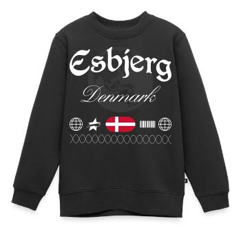 Esbjerg Denmark Streetwear Travel Souvenir - Kids Premium Organic Sweatshirt - black - Front - AI Model Kid Female (0cm)
