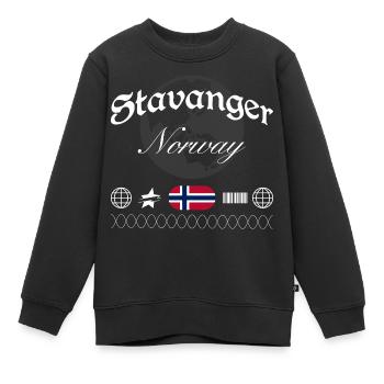 Stavanger Norwegen Streetwear Reise Souvenir - Kinder Premium Organic Sweatshirt - Schwarz - Vorne - AI Model Kid Female (0cm)