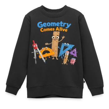 Geometrie zum Leben erweckt - Kinder Premium Organic Sweatshirt - Schwarz - Vorne - AI Model Kid Female (0cm)
