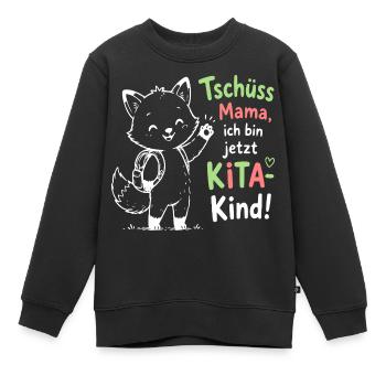 Kita Abschied Fox Illustration - Kinder Premium Organic Sweatshirt - Schwarz - Vorne - AI Model Kid Female (0cm)