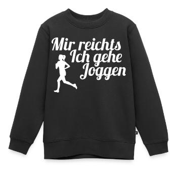 Läufer Laufen Joggen - Kinder Premium Organic Sweatshirt - Schwarz - Vorne - AI Model Kid Female (0cm)