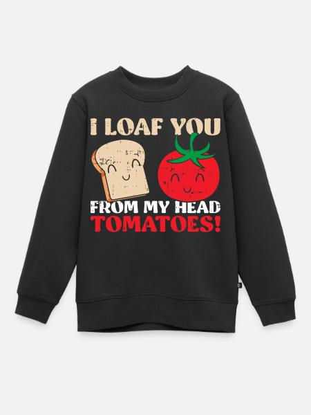 Tomate - Kinder Premium Organic Sweatshirt - Schwarz
