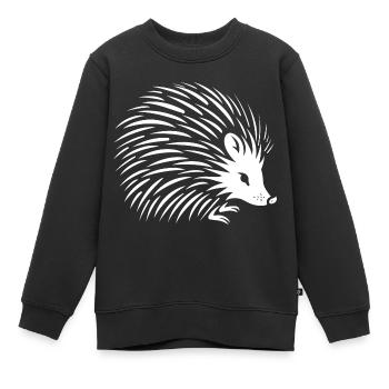 Stachelschwein - Kinder Premium Organic Sweatshirt - Schwarz - Vorne - AI Model Kid Female (0cm)