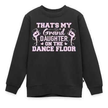 Das ist meine Enkelin auf der Tanzfläche - Kinder Premium Organic Sweatshirt - Schwarz - Vorne - AI Model Kid Female (0cm)