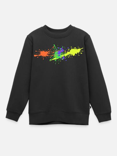 Farbspritzer Geschenk Künstler - Kinder Premium Organic Sweatshirt - Schwarz