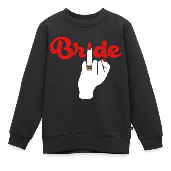Mariage mariage majeur mariage - Sweat Premium enfant bio - noir - Devant - AI Model Kid Female (0cm)