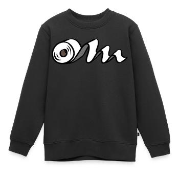 Papier toilette papier toilette papier - Sweat Premium enfant bio - noir - Devant - AI Model Kid Female (0cm)