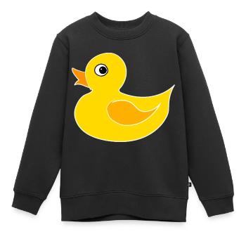 Ente Entchen Quietscheente Quak - Kinder Premium Organic Sweatshirt - Schwarz - Vorne - AI Model Kid Female (0cm)