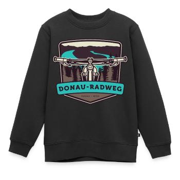 Donau-Radweg - Passau - Wien - Kinder Premium Organic Sweatshirt - Schwarz - Vorne - AI Model Kid Female (0cm)