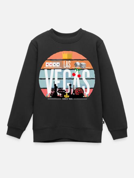 Las Vegas - Sweat Premium enfant bio - noir