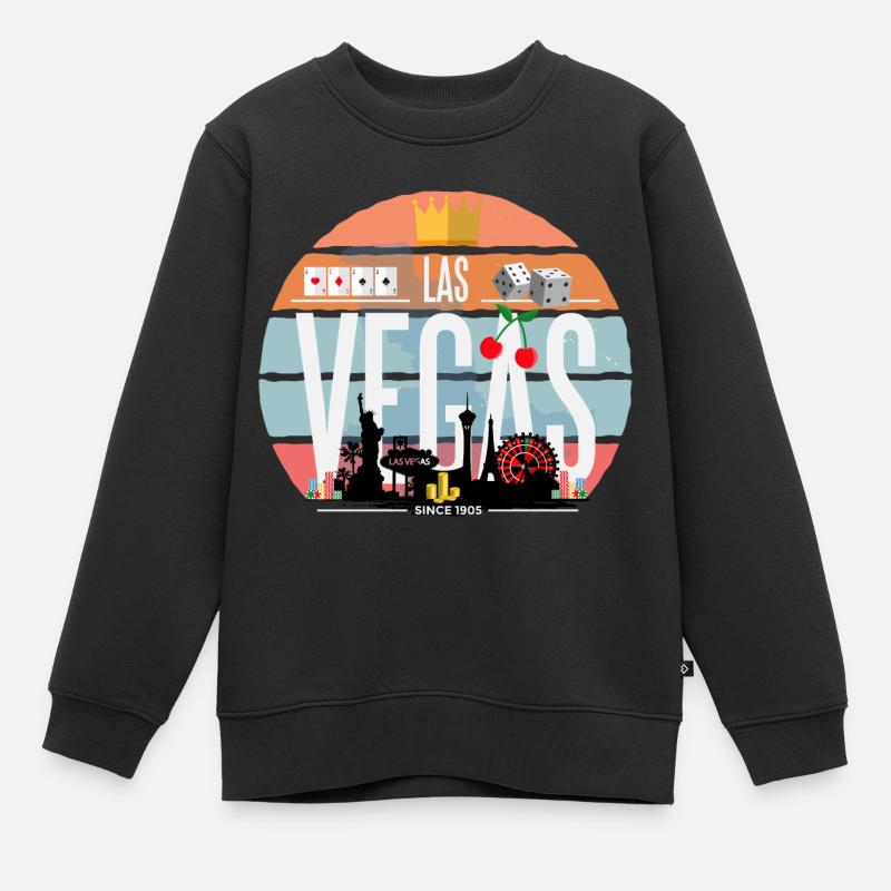 Las Vegas - Sweat Premium enfant bio - noir