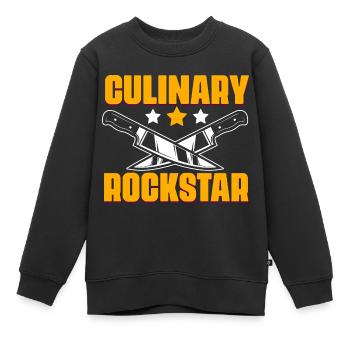 Cuisine culinaire, amusante, professionnelle - Sweat Premium enfant bio - noir - Devant - AI Model Kid Female (0cm)