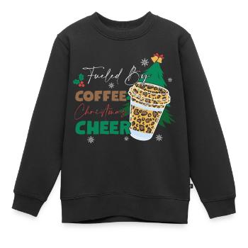 Cadeaux de Noël Noël - Sweat Premium enfant bio - noir - Devant - AI Model Kid Female (0cm)