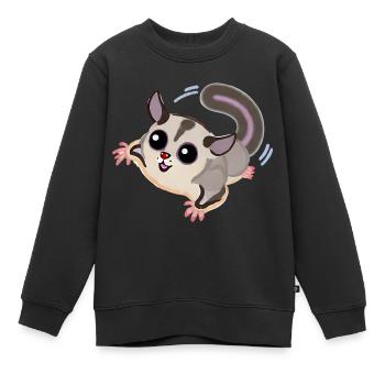 Planeur de sucre - Sweat Premium enfant bio - noir - Devant - AI Model Kid Female (0cm)