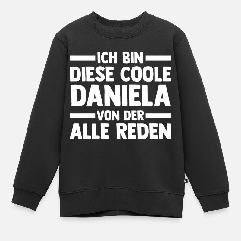 Daniela - Kinder Premium Organic Sweatshirt - Schwarz