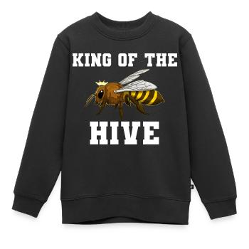 King Of The Hive Imker - Kinder Premium Organic Sweatshirt - Schwarz - Vorne - AI Model Kid Female (0cm)