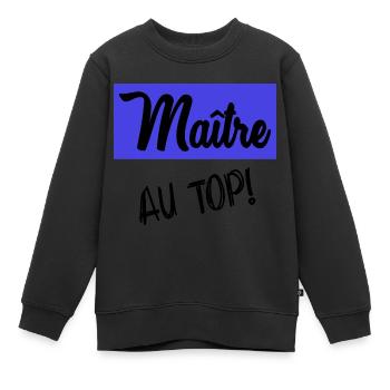 MAITRE - Sweat Premium enfant bio - noir - Devant - AI Model Kid Female (0cm)