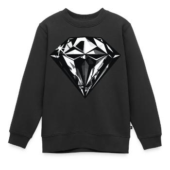 Symbole de bijou en diamant - Sweat Premium enfant bio - noir - Devant - AI Model Kid Female (0cm)