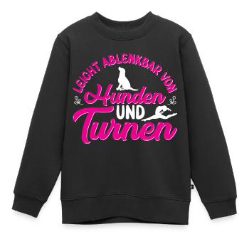Turnen Mädchen Gymnastik Turnanzug Turnerin - Kinder Premium Organic Sweatshirt - Schwarz - Vorne - AI Model Kid Female (0cm)