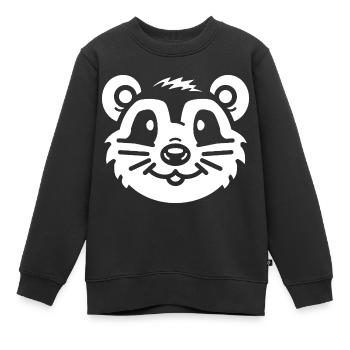 Honigdachs - Kinder Premium Organic Sweatshirt - Schwarz - Vorne - AI Model Kid Female (0cm)