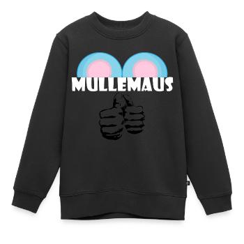 Kosename Mullemaus Geschenkidee - Kinder Premium Organic Sweatshirt - Schwarz - Vorne - AI Model Kid Female (0cm)