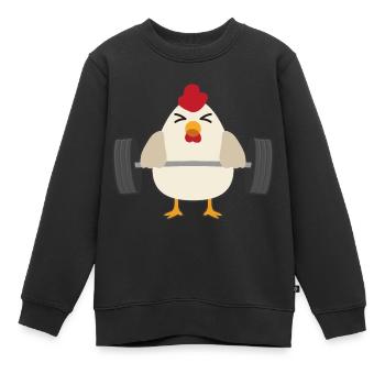 poulet - Sweat Premium enfant bio - noir - Devant - AI Model Kid Female (0cm)