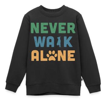 Never Walk Alone - Sweat Premium enfant bio - noir - Devant - AI Model Kid Female (0cm)