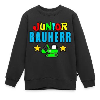 Junior Bauherr - Kinder Premium Organic Sweatshirt - Schwarz - Vorne - AI Model Kid Female (0cm)