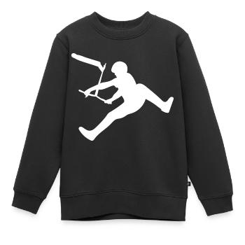 Cascadeur scooter scooter trottinette - Sweat Premium enfant bio - noir - Devant - AI Model Kid Female (0cm)
