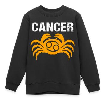 Krebs Krebs Tierkreis Horoskop - Kinder Premium Organic Sweatshirt - Schwarz - Vorne - AI Model Kid Female (0cm)