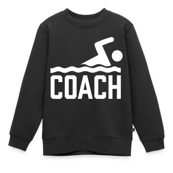 Swimming Coach Swimming Instructor Swimming Swimming Course - Kids Premium Organic Sweatshirt - black - Front - AI Model Kid Female (0cm)