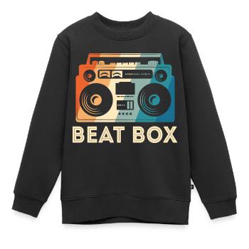 Beat Box Cassette tape Player - Kids Premium Organic Sweatshirt - black - Front - AI Model Kid Female (0cm)
