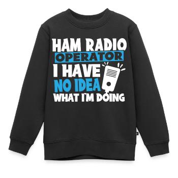 Ham Radio Operator Amateur Radio Radio Lover Anten - Kinder Premium Organic Sweatshirt - Schwarz - Vorne - AI Model Kid Female (0cm)