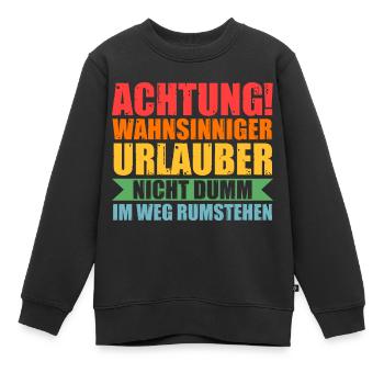 Sommerurlaub Urlauber Urlaub - Kinder Premium Organic Sweatshirt - Schwarz - Vorne - AI Model Kid Female (0cm)