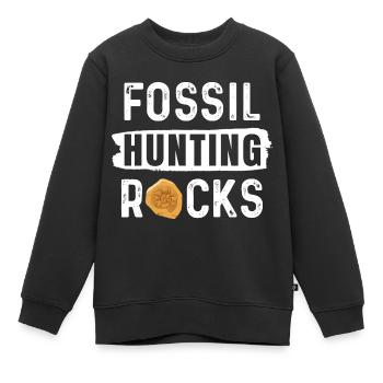 Fossilienjagd Felsen - Kinder Premium Organic Sweatshirt - Schwarz - Vorne - AI Model Kid Female (0cm)