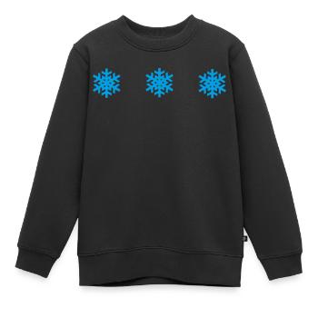 3 Snowflakes Winter Stars Sports d’hiver Équipe de ski - Sweat Premium enfant bio - noir - Devant - AI Model Kid Female (0cm)