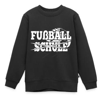 Fußball Statt Schule Fußballer Geschenkidee - Kinder Premium Organic Sweatshirt - Schwarz - Vorne - AI Model Kid Female (0cm)