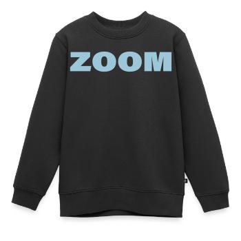 ZOOM - Kinder Premium Organic Sweatshirt - Schwarz - Vorne - AI Model Kid Female (0cm)