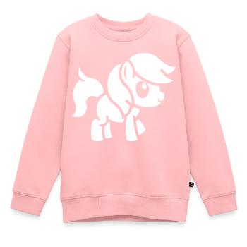Poney - Sweat Premium enfant bio - rose - Devant - AI Model Kid Female (0cm)