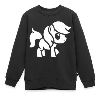Pony - Kinder Premium Organic Sweatshirt - Schwarz - Vorne - AI Model Kid Female (0cm)