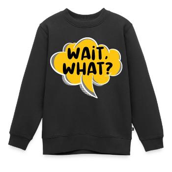 Attendez quelle drôle de grammaire - Sweat Premium enfant bio - noir - Devant - AI Model Kid Female (0cm)