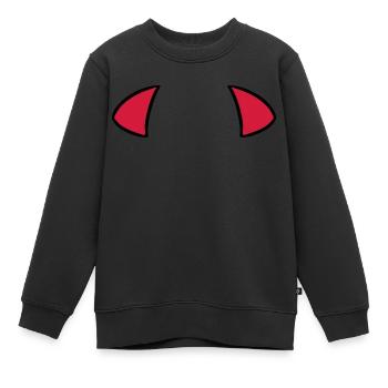 Ears devil ears oreilles diable - Kids Premium Organic Sweatshirt - black - Front - AI Model Kid Female (0cm)