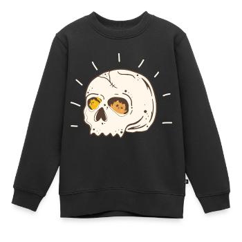 Cat In A Skull Kitty Skeleton Cat Lover - Kids Premium Organic Sweatshirt - black - Front - AI Model Kid Female (0cm)