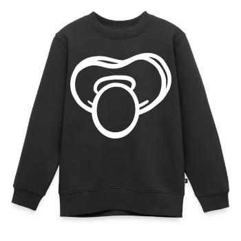Schnuller Vector - Kinder Premium Organic Sweatshirt - Schwarz - Vorne - AI Model Kid Female (0cm)