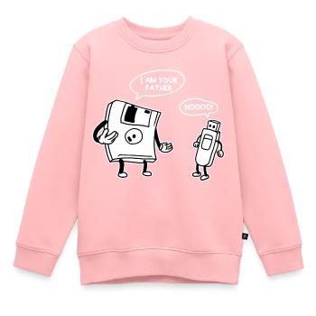 USB-Diskette Lustig Informationstechnologie - Kinder Premium Organic Sweatshirt - Rosa - Vorne - AI Model Kid Female (0cm)