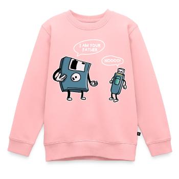 USB-Diskette Lustige Informationstechnologie - Kinder Premium Organic Sweatshirt - Rosa - Vorne - AI Model Kid Female (0cm)