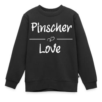 Pinscher Love - Kinder Premium Organic Sweatshirt - Schwarz - Vorne - AI Model Kid Female (0cm)